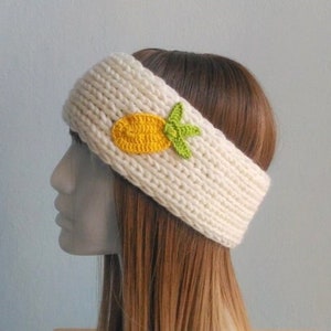 Pineapple Headband, Chunky Knit Headband, Head Wrap, Fruit Headband, Women Outfit, Winter Headband