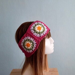 Boho Headband , Women&#39;s Boho Headband Earwarmer, Wide Headband,Crochet Cotton Headband, Hippie Headband, Boho Gift