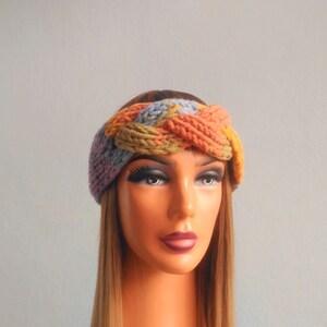 Woman Headband, Knit Headband, Chunky Headband, Women Headwrap, Multicolour Ear Warmer , Women Ear Muffs