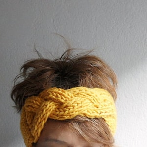 Knit Headband, Braided Headband, Mustard Yellow Headband, Ear warmer, Knitted Headband, Headband, Winter Accessories, Winter  Fashion