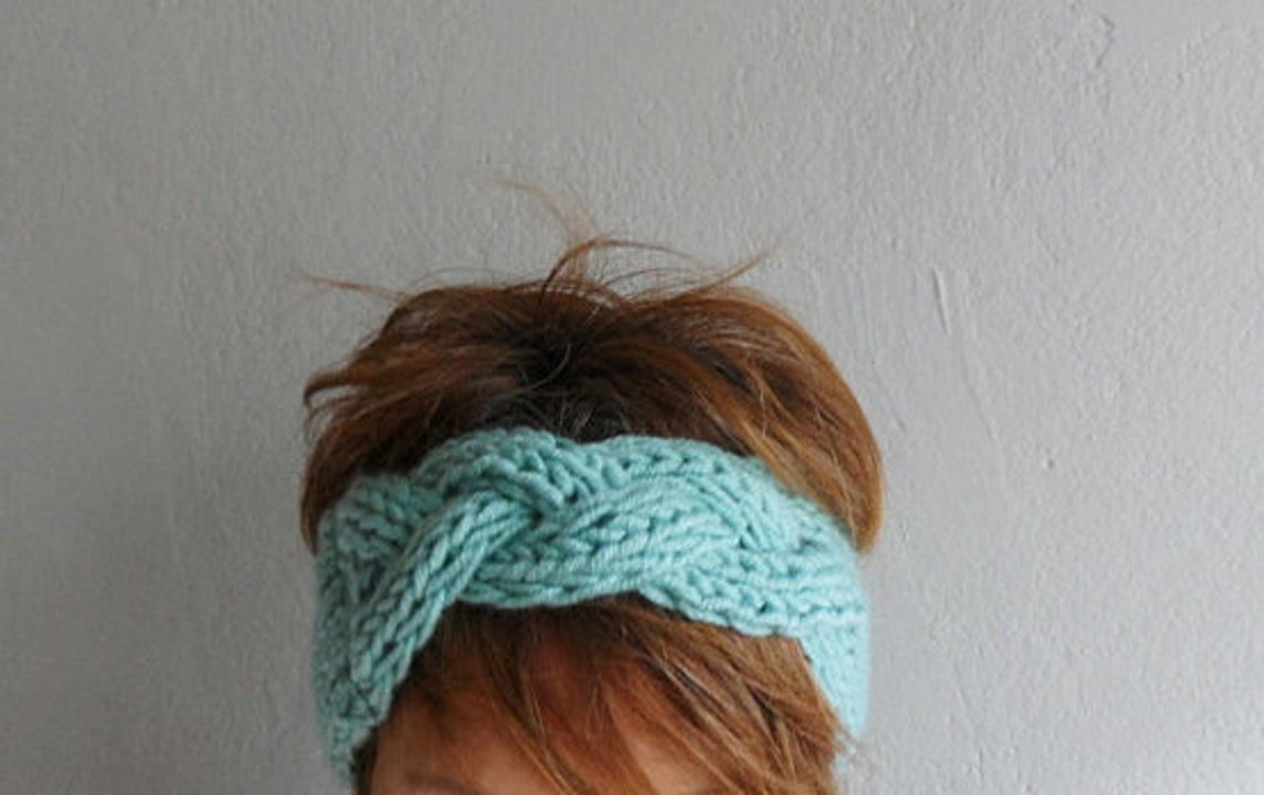 Knit Headband Oversized Headband Chunky Headband Ear Etsy