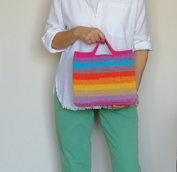 Tote Bag With Rainbow Recycle