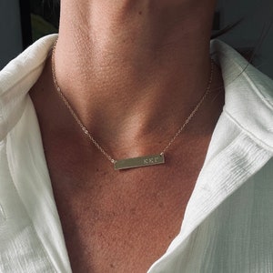 CUSTOM Bar Necklace | 14k gold filled, sterling silver, rose gold | Wedding Party | Personalized Gift