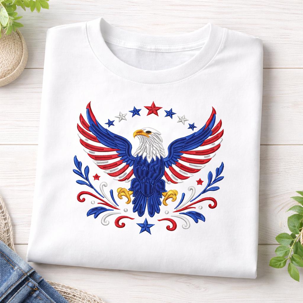 Bald Eagle Machine Embroidery Design, American Flag Patriotic Eagle ...