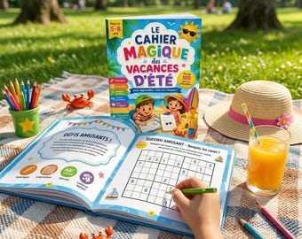 Magical Summer Activity Book | Kids Activity Book Ages 5–8 | Printable PDF | Instant Download