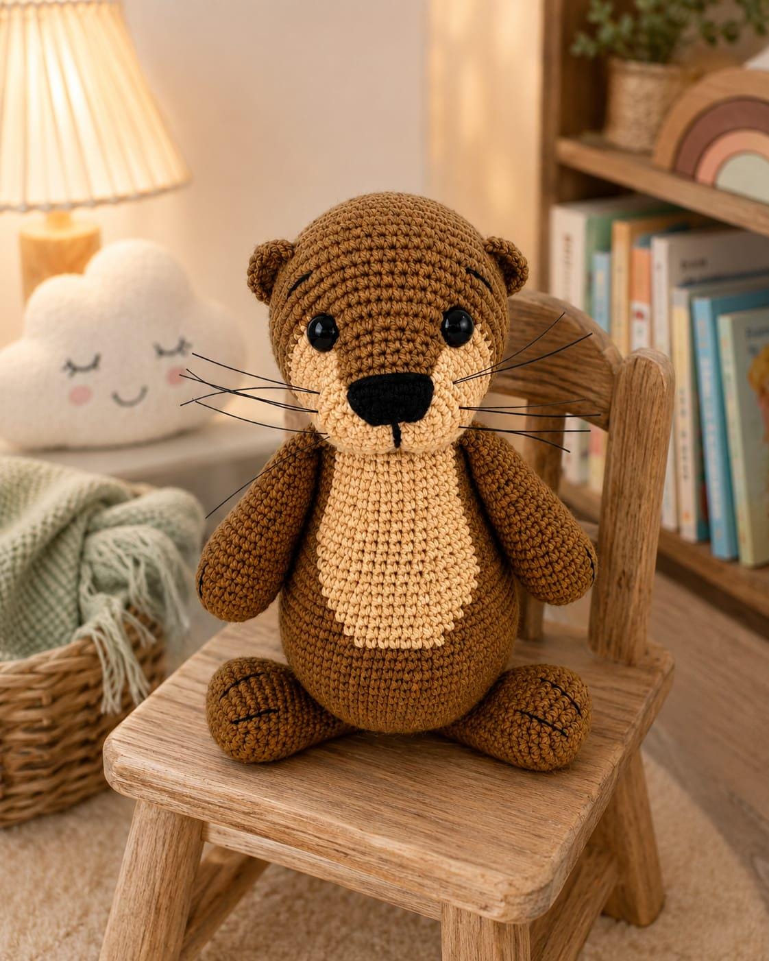 30 Otter Crochet Patterns for Cute Gifts, Nursery Decor, and Pocket-Sized Amigurumi 21 Soft Brown Otter Stuffed Animal Pattern