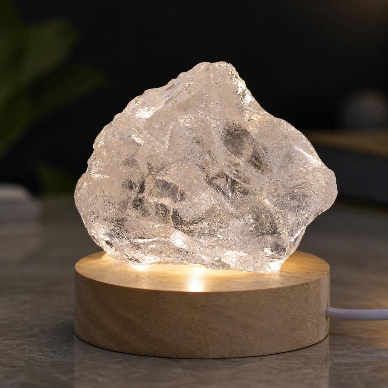 ローズ クォーツ 天然石 ランプ Rose quartz lamp - 日本