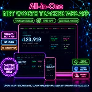 Tracker NETWORTH.OS | Panel bogactwa offline | Aplikacja internetowa inspirowana terminalem Bloomberg | Lokalny tracker finansowy | Bez subskrypcji