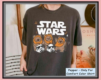 Cute Star Wars Ewoks Dancing Comfort Colors T-shirt | Vintage Graphic Tee | Cute Trendy Shirt | Unisex Adult Kid | Aesthetic Gift | GA214