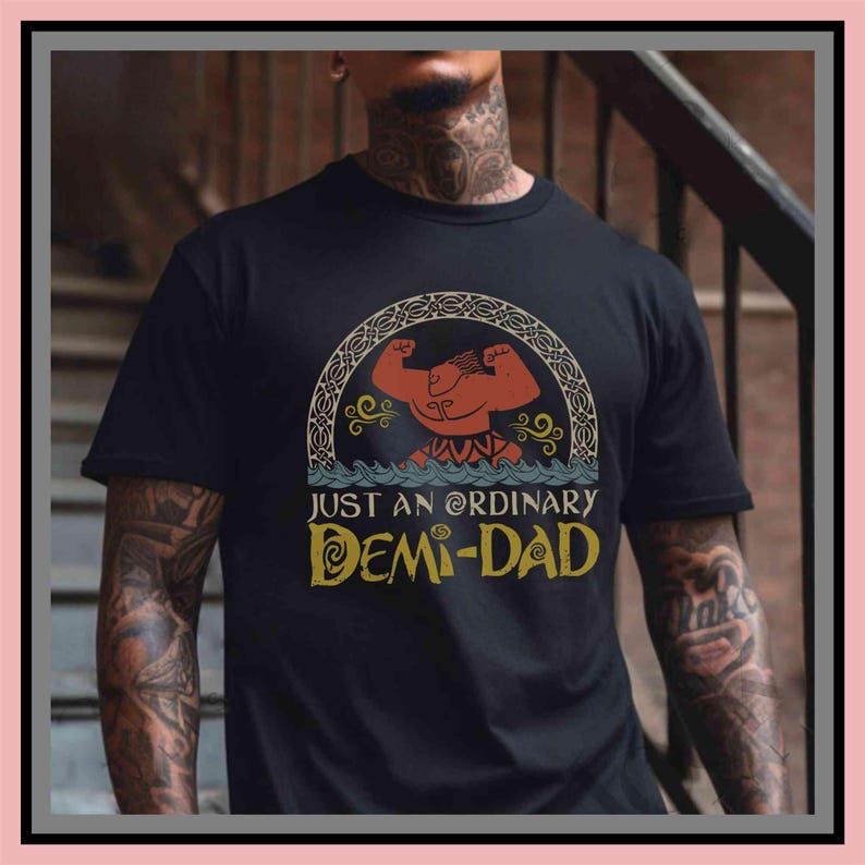 Retro Disney Men Maui Demi Dad T-shirt, Moana Daddy – Unisex T-Shirt, Hoodie, Kids Tee & Baby Romper | All Colors | Premium DTF Print