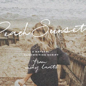 Peach Sunset Script Font – Handwritten, Wedding Invitation, Invitation, Book Cover Typeface (Etsy Desktop EULA)