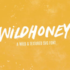 Wildhoney SVG Font – Handwritten, Poster, Brush, Caps Typeface (Etsy Desktop EULA)