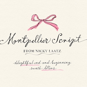 Montpellier Script Font – Wedding Invitation, Calligraphy, Charming Typeface (Etsy Desktop EULA)
