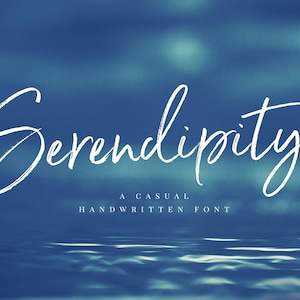 Serendipity Font – Handwritten Script, Wedding Invitation, Romantic, Calligraphy Typeface (Etsy Desktop EULA)