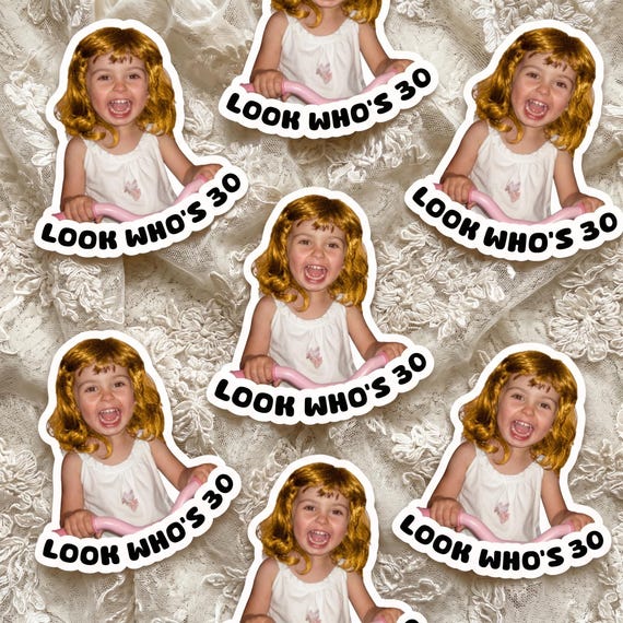 30th Birthday Stickers, Funny Birthday Stickers, 30th Birthday Party Stickers, Look Who's 30, Look Who's Turning 30,for Party Favors & Decor