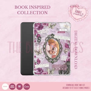 Può includere: Un inserto trasparente per Kindle con un collage di rose viola, farfalle e una cornice centrale decorata contenente l'illustrazione di una coppia che si bacia. Gli elementi testuali includono Joey & Aoife, Lynch e vari fumetti di dialogo.