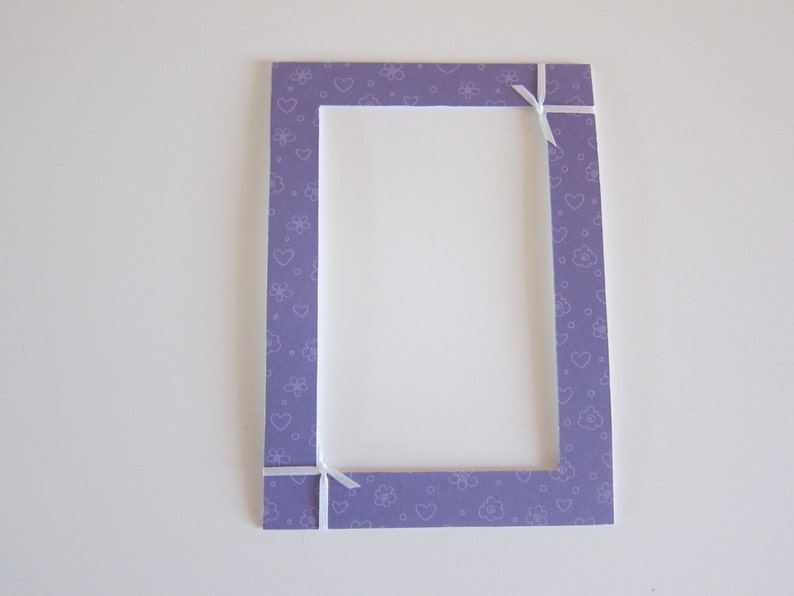 Purple Hearts Matte Frame with Hearts Decor in Hearts 5x7 Purple Matte Girls Purple Frame Purple Hearts Decor 4x6 Heart Matte