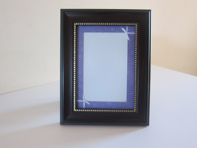 Purple Hearts Matte Frame with Hearts Decor in Hearts 5x7 Purple Matte Girls Purple Frame Purple Hearts Decor 4x6 Heart Matte