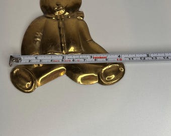 Vintage Department 56 Brass Christmas  Ornament Teddy Bear