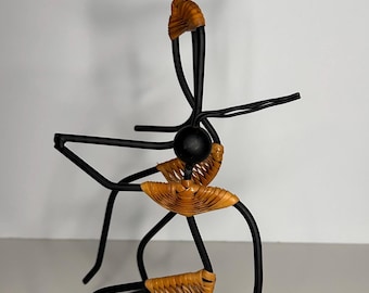 Vintage Laurids Lønborg Back Metal Figures Candle Holder