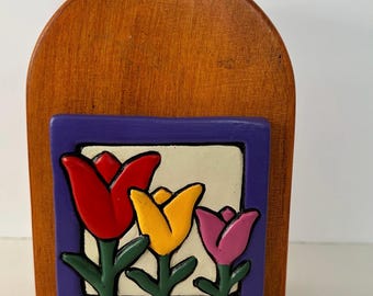 Vintage Boho Floral Pillar Candle Holder