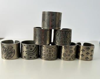 Gastineau Studio Pewter Napkin Rings Set of 8