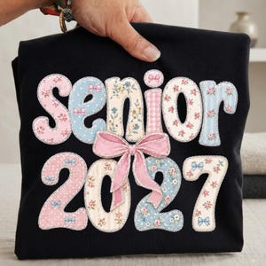 Senior 2027 PNG, Coquette Senior Png, Floral Bow Senior Png, Vintage Senior Design, Class of 2027 Png, Instant Download