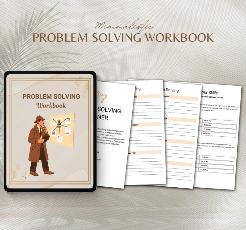 Problem Solving Workbook Printable, Critical Thinking Exercises, Brain ...