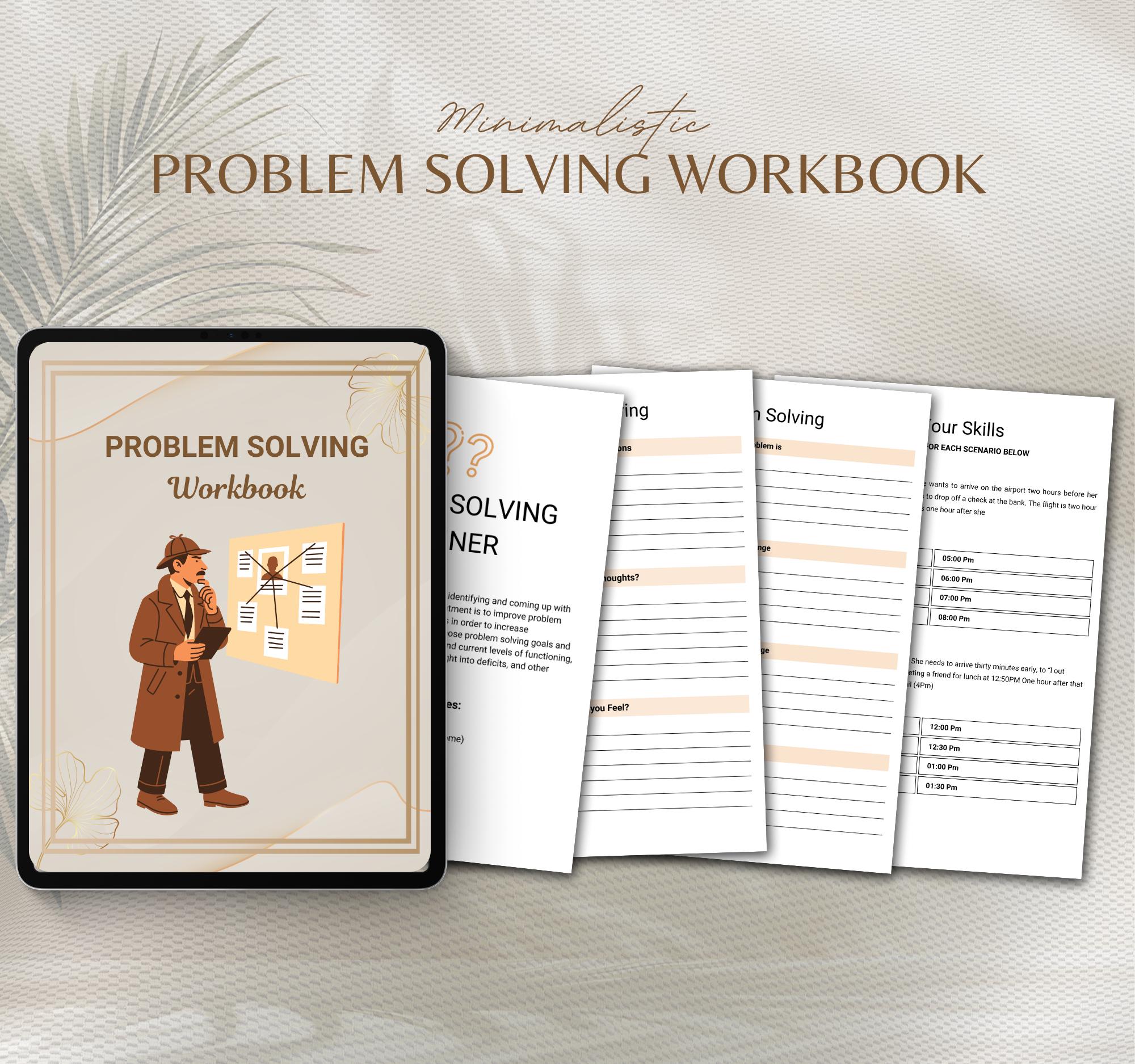 Problem Solving Workbook Printable, Critical Thinking Exercises, Brain ...