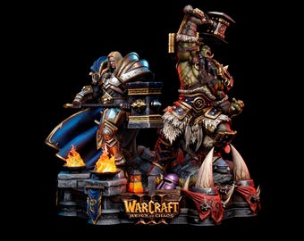 3D STL Arthas & Thrall — Wicked 1/6 Scale Ultimate Dual Diorama Statue
