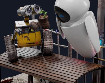 Statue 3D STL [Eternal Hope] WALL-E & EVE — Zenith Studios Kinematische Romanze Diorama