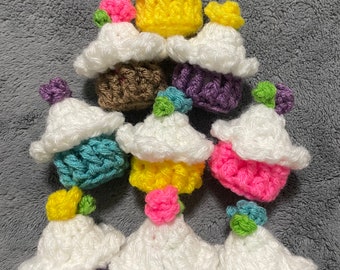 Crocheted mini cupcakes (9)