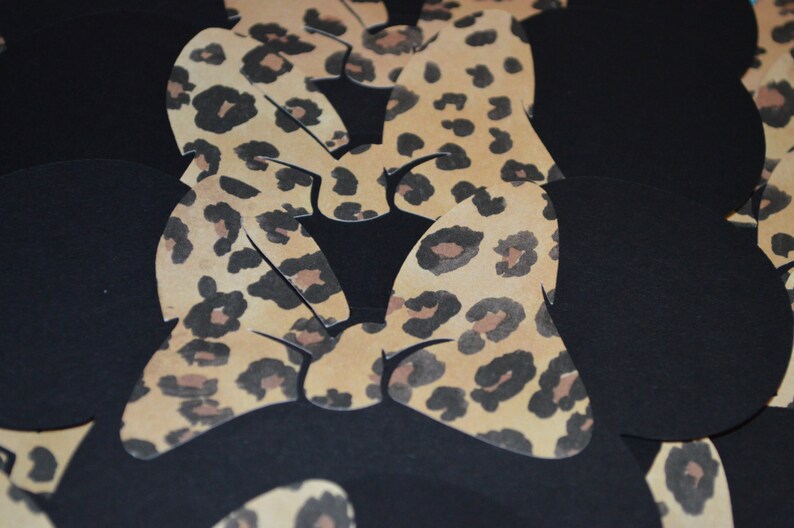 Minnie Mouse Die Cuts 5 Leopard Bows 20