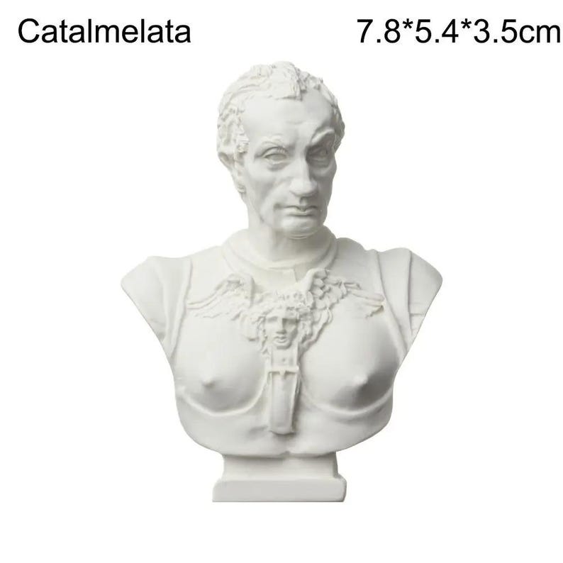 Mini Plaster Bust Statue, Classical Sculpture, Drawing Practice Model, Home Decor Catalmelata
