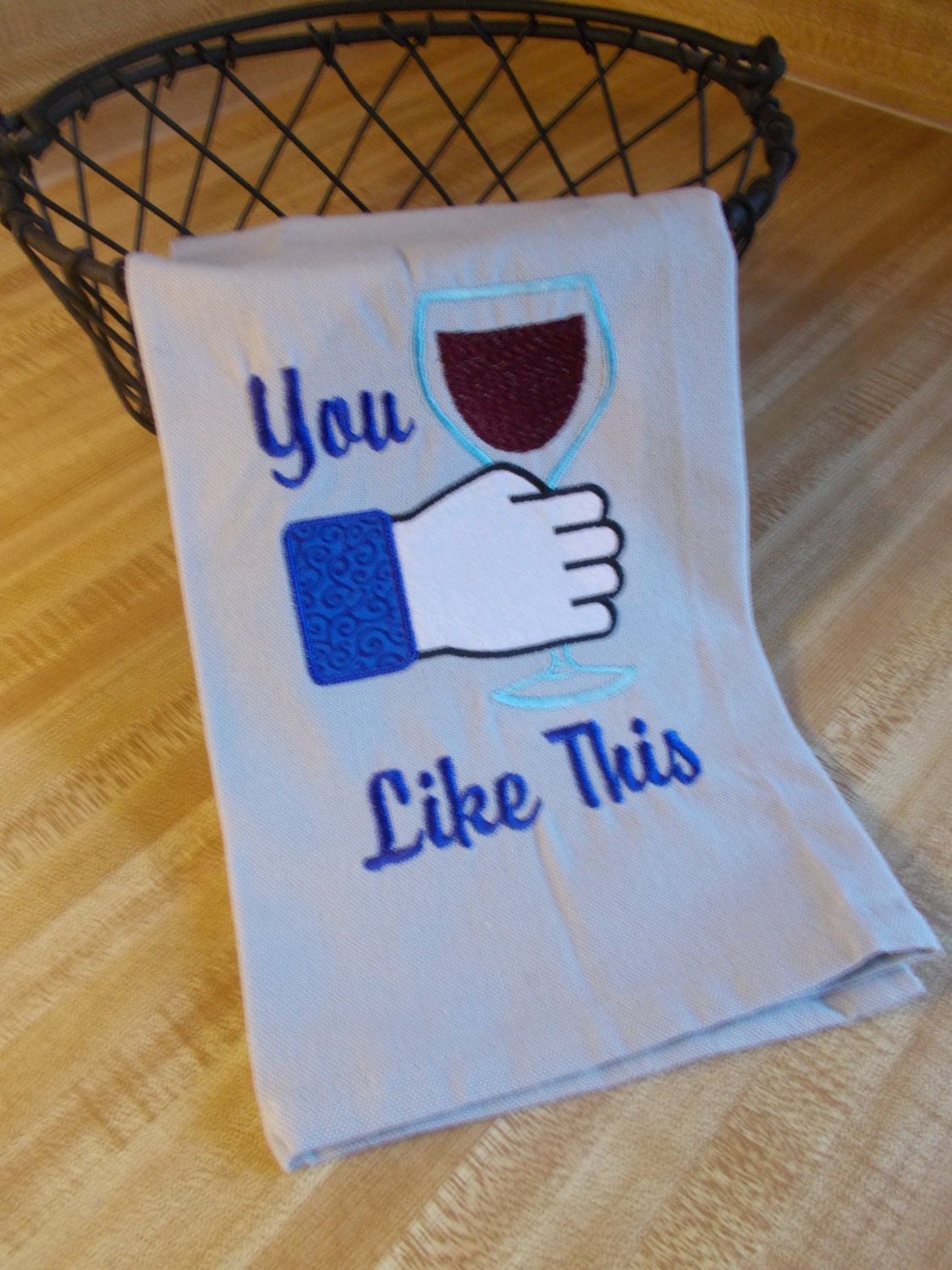 You Like this Wine Towel Facebook Like Funny Wine Themed Kitchen