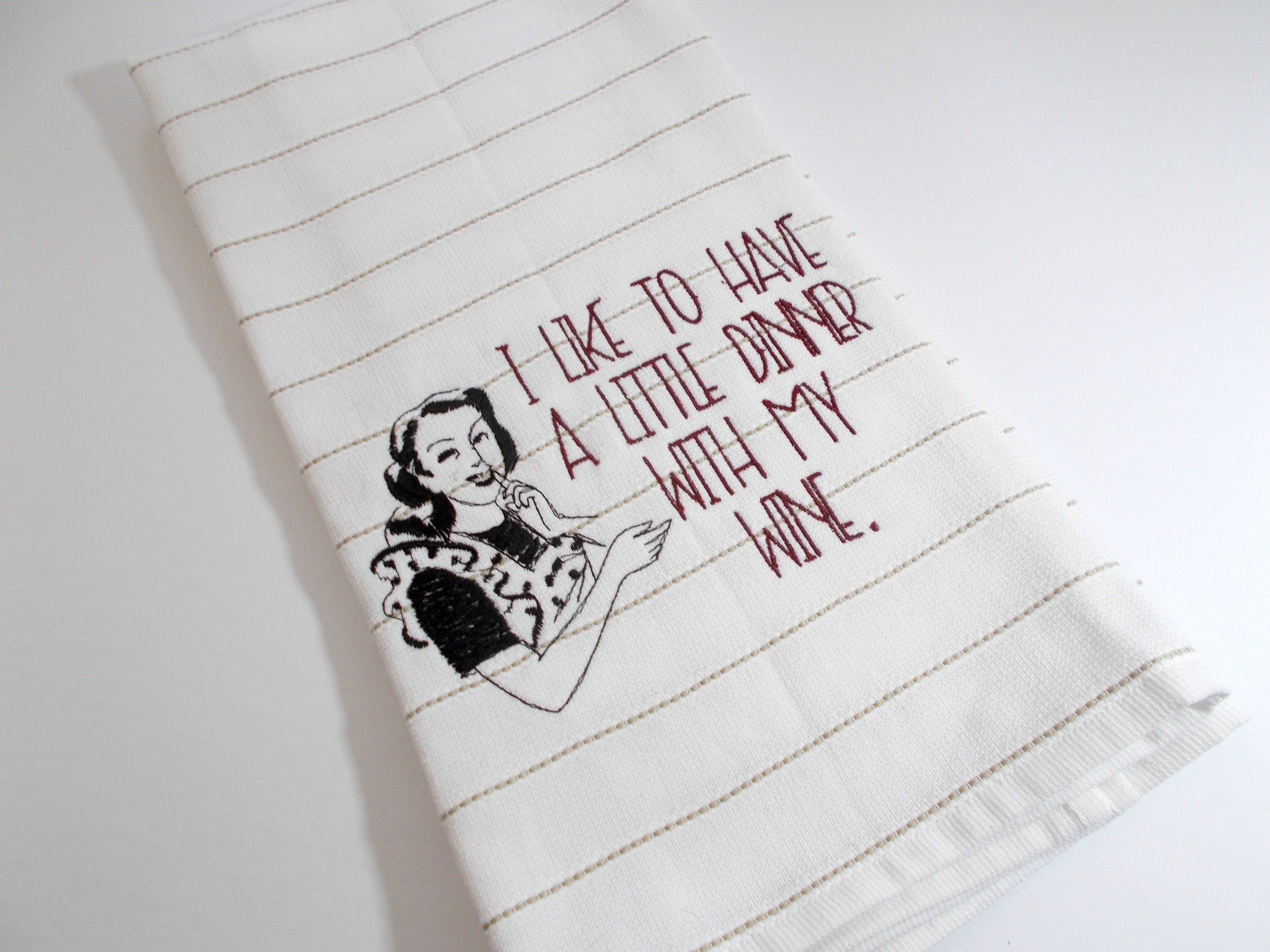 Funny Retro Housewife Towel, Funny Kitchen Towel, Sarcastic