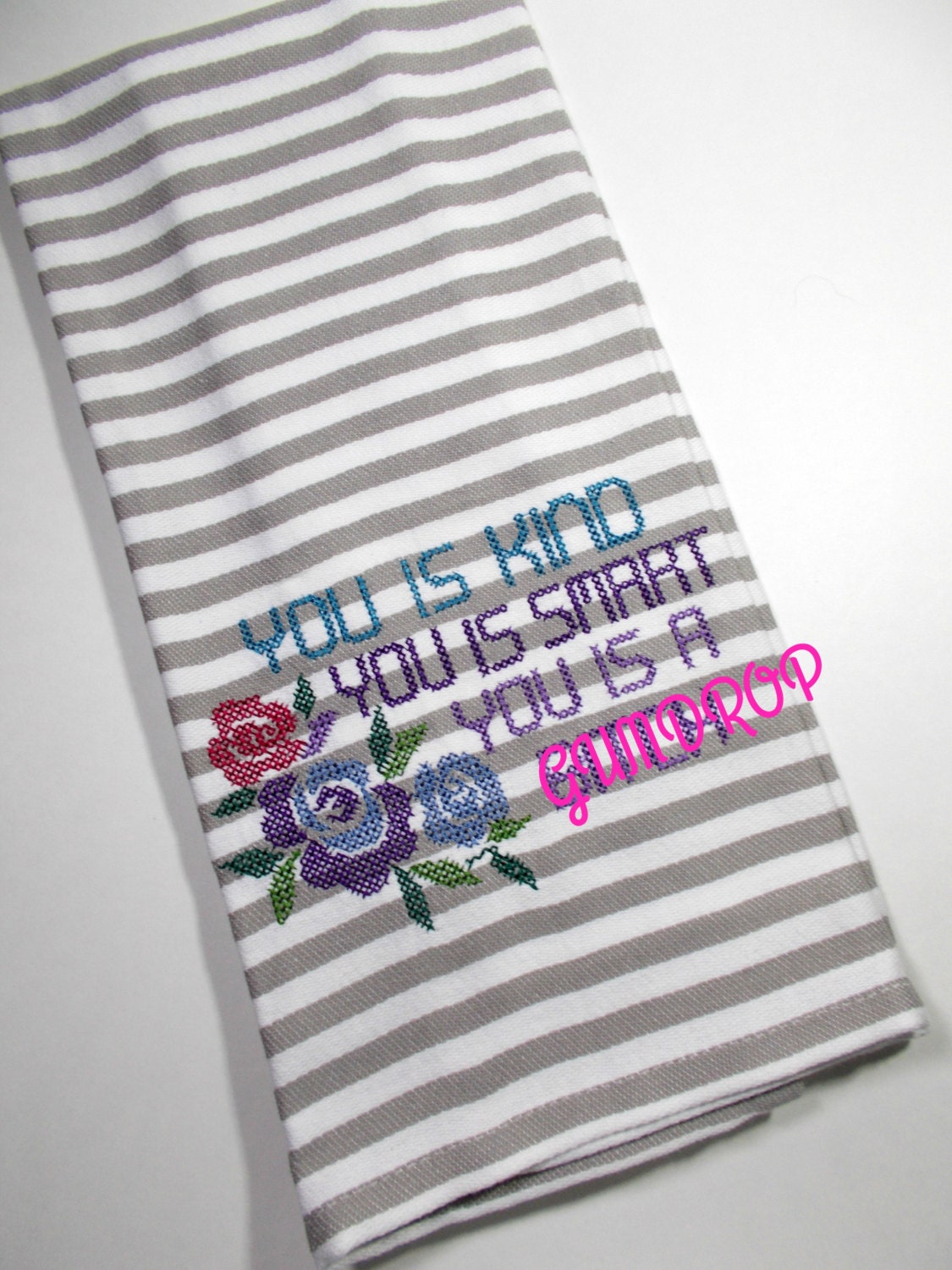 Embroidered towel  kitchen towel  funny kitchen towel  hand towel