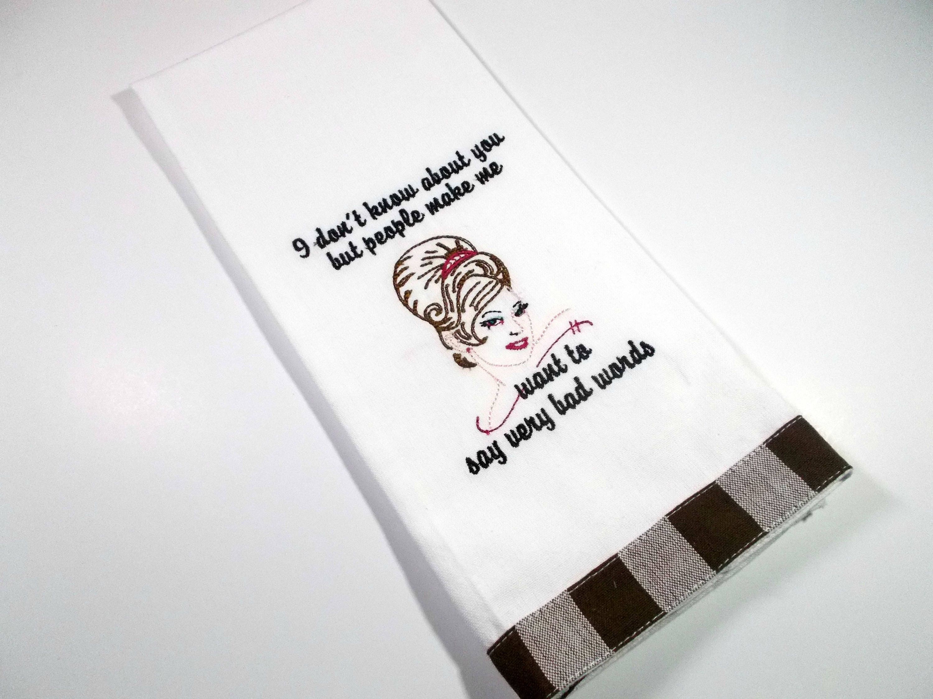 FUNNY WITTY SAYINGS KITCHEN TOWELS