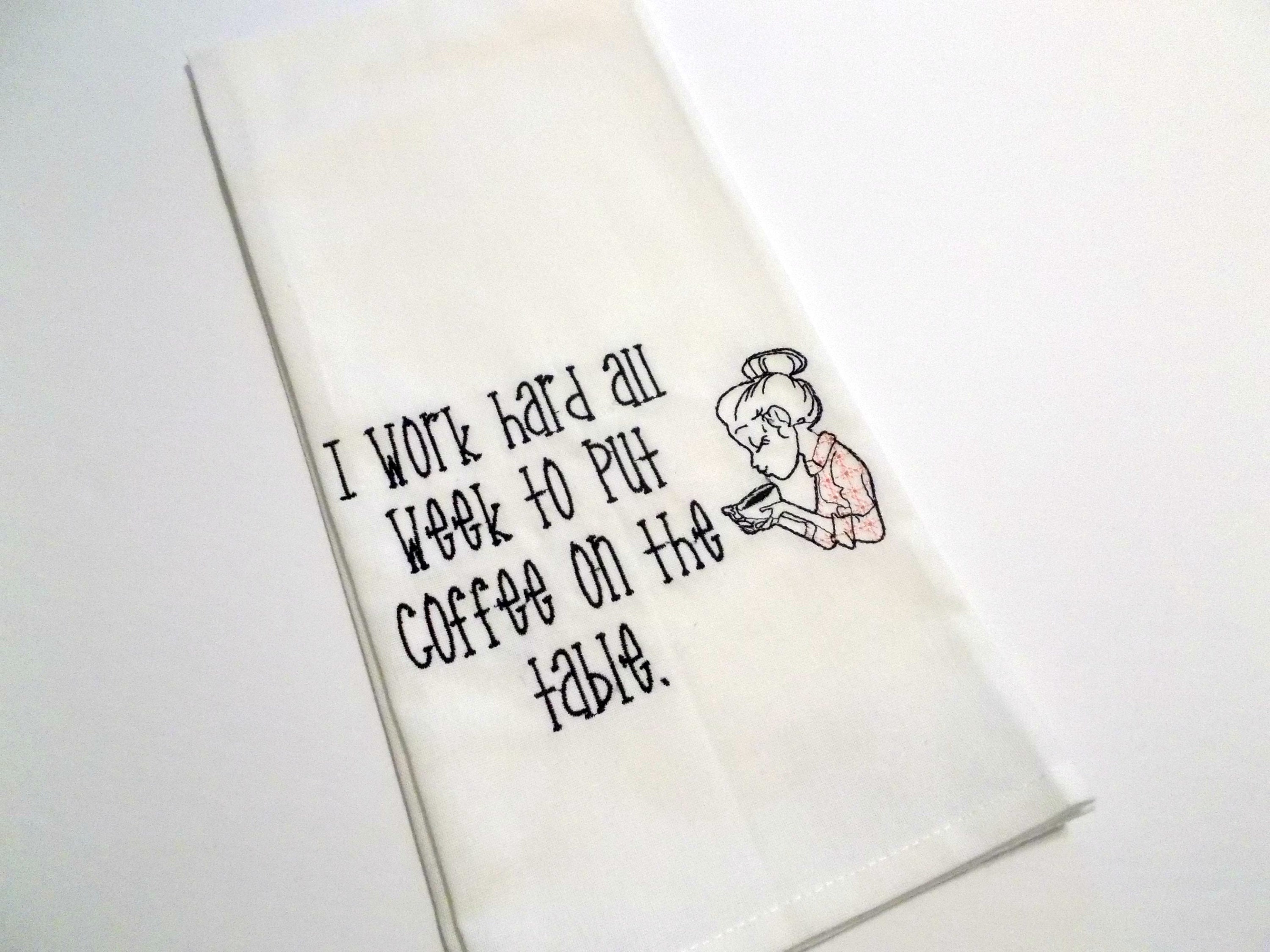 Coffee Lover Gift Funny Kitchen Towels Coffee Decor 