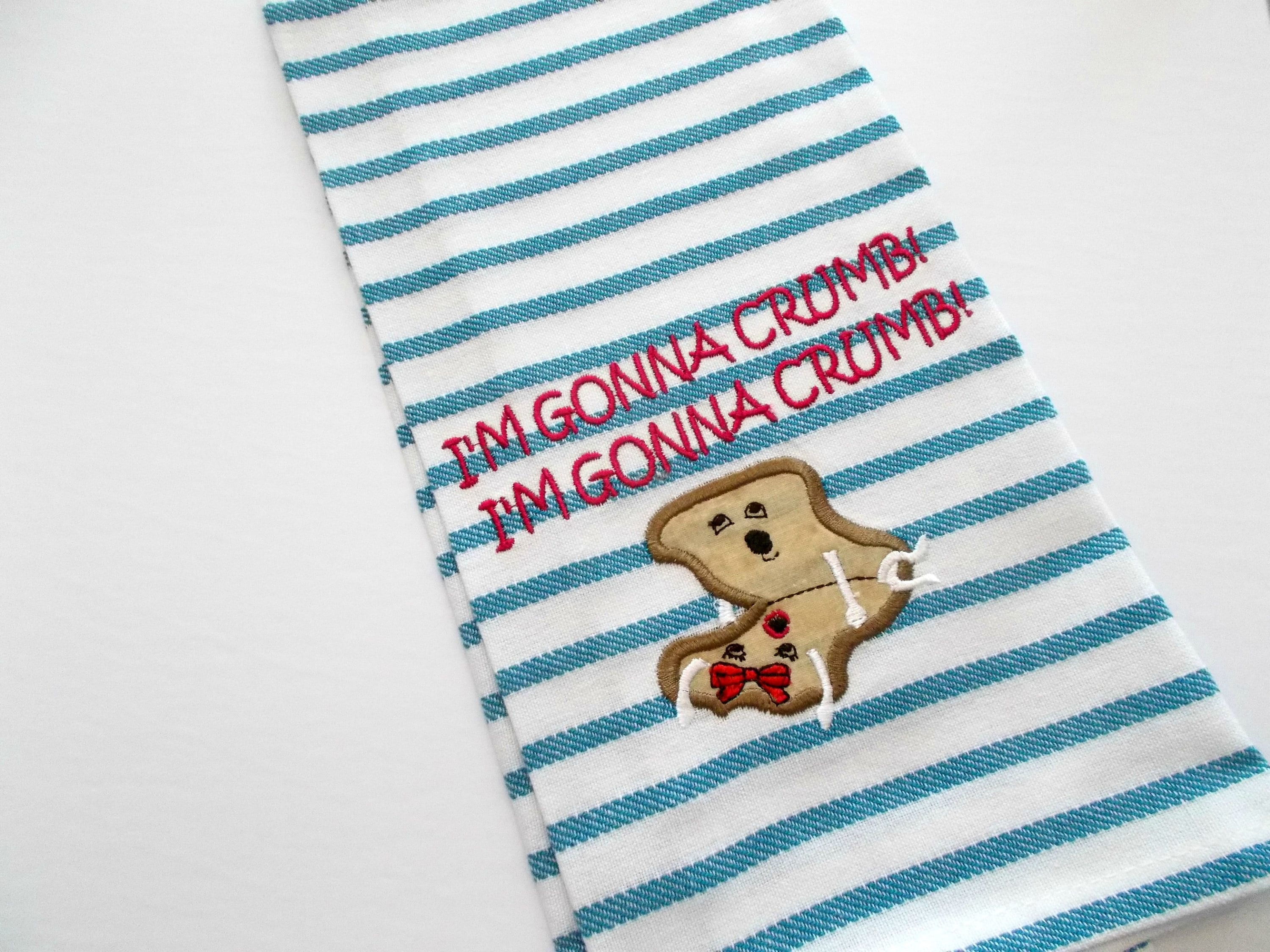 Inappropriate Toast Sarcastic Crumb Embroidered Towel