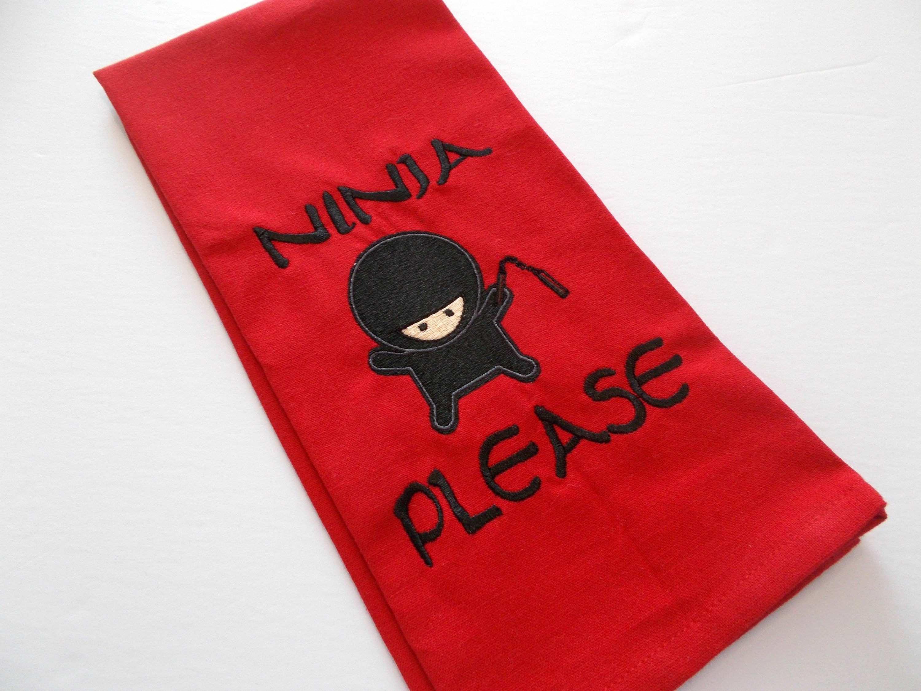 Ninja - Ninja Please - Funny Ninja - Inappropriate Ninja - 15 dollar gift - Sarcastic - Sarcastic Ninja Quote - Embroidered Towel Ninja - Ninja Please - Funny Ninja - Inappropriate Ninja - 15 dollar gift - Sarcastic - Sarcastic Ninja Quote - Embroidered Towel