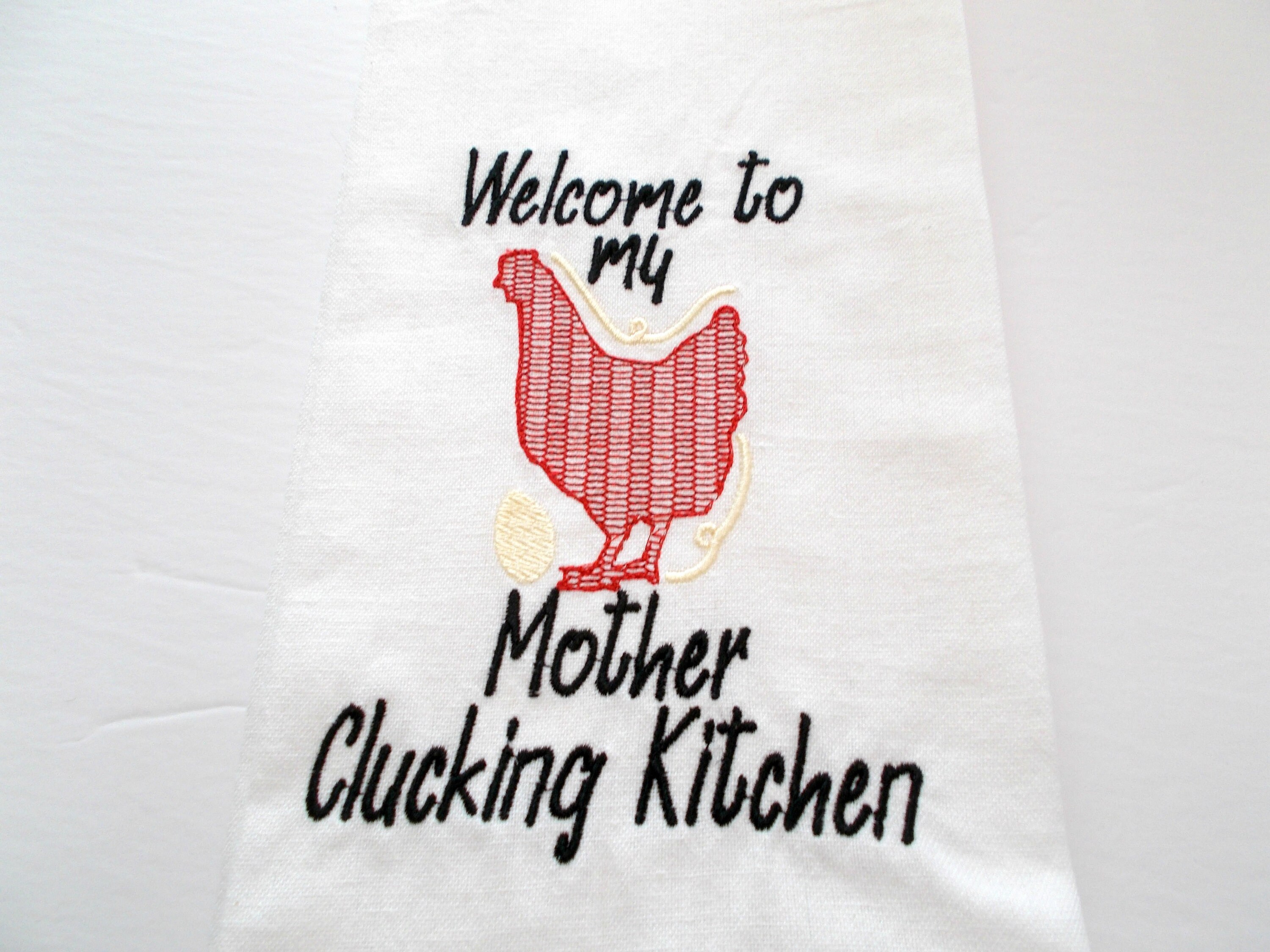 Funny Kitchen Towels, Chicken Kitchen Decor, Funny Tea Towel, Mom's Kitchen,  Mom Kitchen Towel, Funny Dish Towel, Funny Chicken Towel 