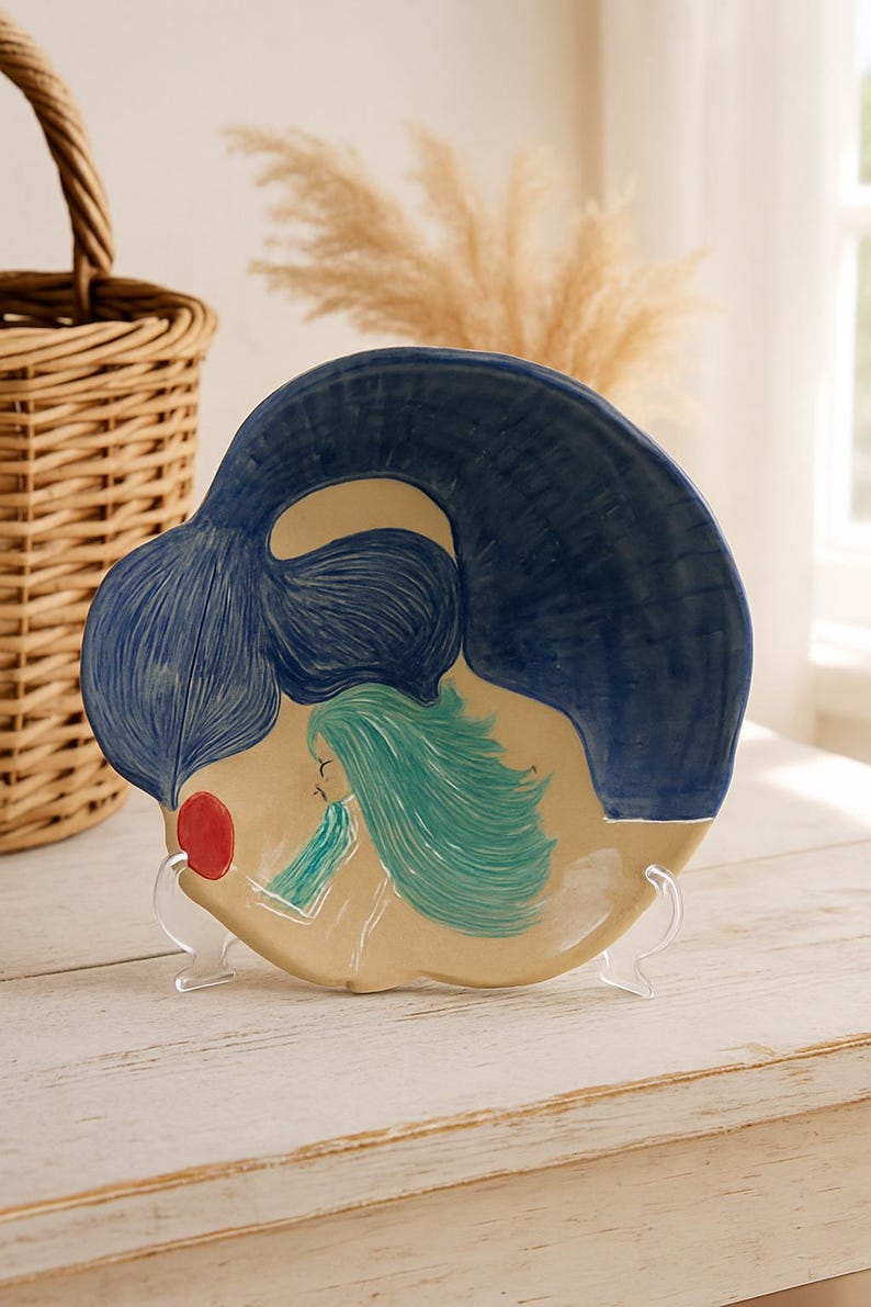 Pottery Display Window Vintage Cobalt Blue Mermaid Studio Pottery Bowl Artist Signed - Etsy UK