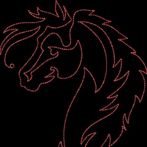Simple Horses Machine Embroidery 10 Designs - Instant Download - Outline Horse Head Designs