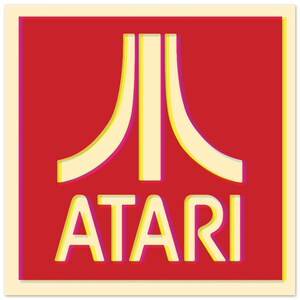1970s Atari Logo Poster - Retro Arcade Art Print | Vintage Gamer Gift | Nostalgic Wall Decor