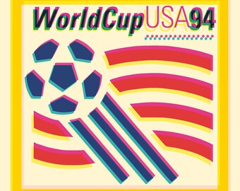 Voetbal FIFA World Cup-logoserie - matpapieren poster - CMY-offsetdruk -