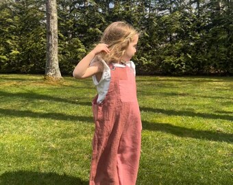 Mono infantil moderno minimalista de lino bicolor