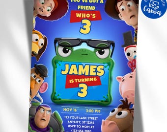 Toy Story 5 Birthday Invitation, Editable Toy Story Birthday Invite Digital Toy Story Invitation Digital Download Toy Story Theme Invite
