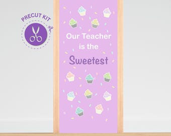 THANKS CUPCAKES - Teacher's Appreciation, Precut Door Decoration, Classroom, Bulletin Board Kit