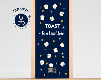 NEW YEARS TOAST - Precut Door Decoration, Classroom, Bulletin Board Kit